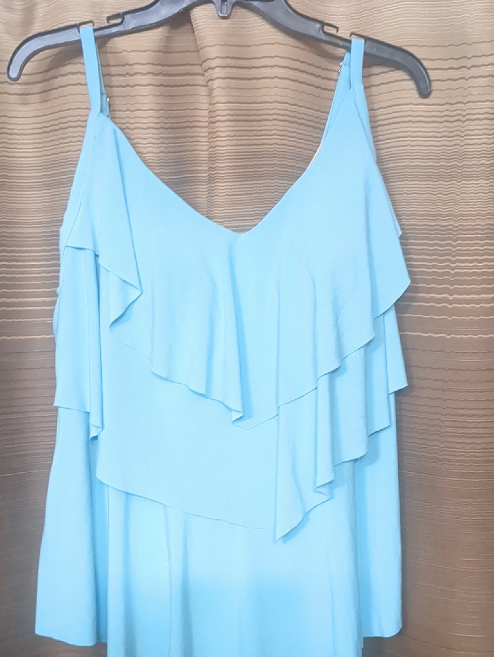 Aqua Green Light Blue Ruffle Bikini Cover-Up